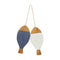 Melrose Fir Wood Fish Ornament (Set of 2)