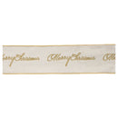 Melrose Embroidered Merry Christmas Wired Ribbon 4" x 5 Yds.