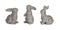 Melrose Washed Stone Garden Rabbit Figurine (Set of 6)