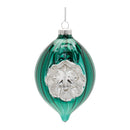 Melrose Green Glass Reflector Ornaments – Set of 12
