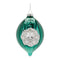 Melrose Green Glass Reflector Ornaments – Set of 12