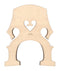 Aubert 1/4 Size 120 mm Medium‑Heart French Bass Bridge – No 20