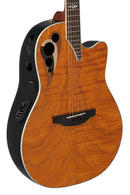 Ovation Guitar Celebrity Elite E-Acoustic Deep Contour CDX40P-FM Amber Flame