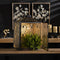 Melrose Forest Cut Metal Lantern with Gold Accent 16"H Rustic Black  Gold