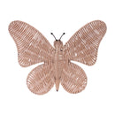 Melrose Woven Rattan Butterfly Wall Accent 18"L, Modern, Metal