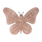 Melrose Woven Rattan Butterfly Wall Accent 18"L, Modern, Metal
