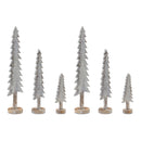 Melrose Wood Tabletop Pine Tree (Set of 6)