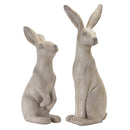 Melrose Natural Stone Sitting Rabbit Statue (Set of 2)