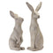 Melrose Natural Stone Sitting Rabbit Statue (Set of 2)