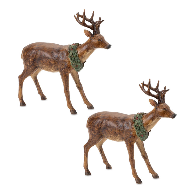 Melrose Winter Deer Figurine (Set of 2)