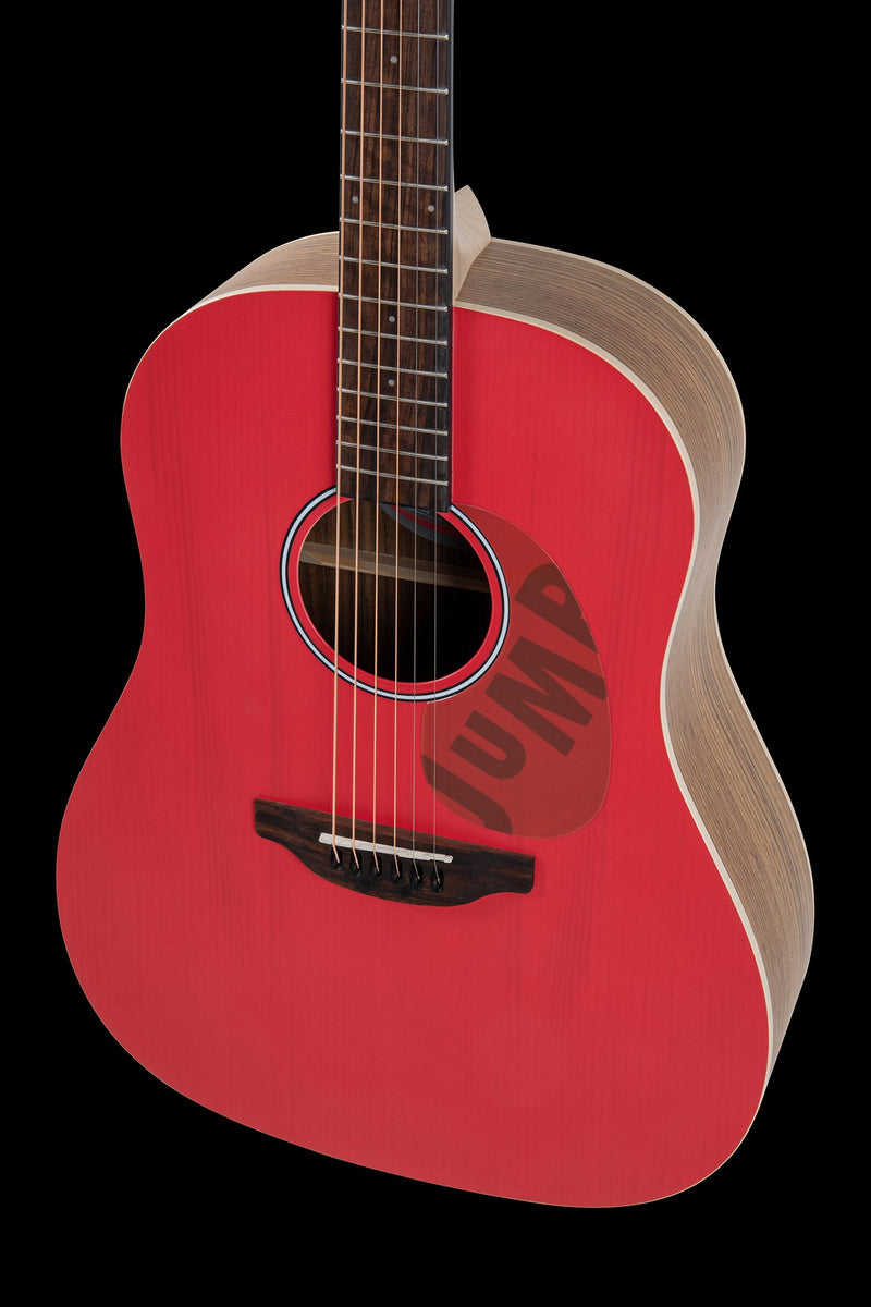 Ovation Applause Jump Slope Shoulder Dreadnought Acoustic Guitar - Lipstick Red