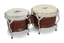 Latin Percussion 7-1/4" & 8-5/8" Matador Bongos - Almond Brown Chrome - M201-AB