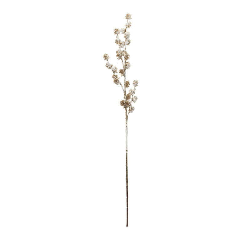 Melrose Snowy Glittered Pinecone Spray (Set of 6)