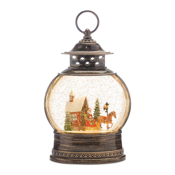 Melrose LED Snow Globe with Santa's Sleigh 11.5"H