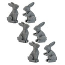 Melrose Modern Sitting Bunny Figurine (Set of 6)