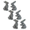 Melrose Modern Sitting Bunny Figurine (Set of 6)