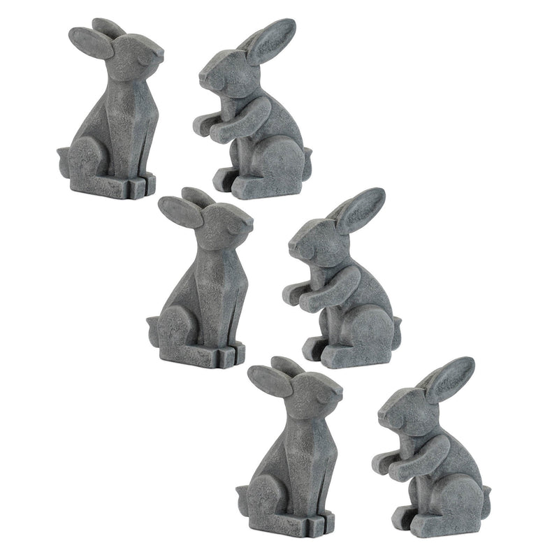 Melrose Modern Sitting Bunny Figurine (Set of 6)