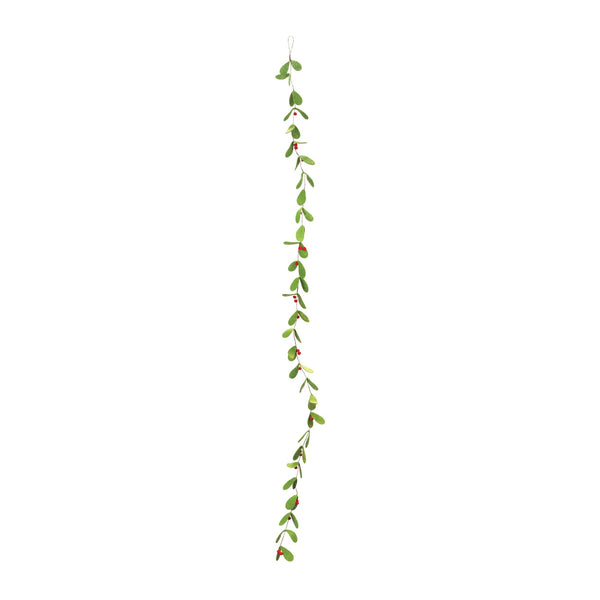 Melrose Fabric Mistletoe String Garland (Set of 2)