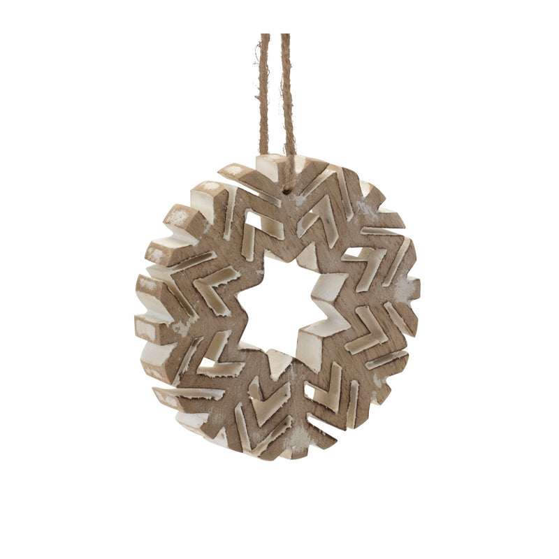 Cut-Out Wood Snowflake Ornament (Set of 12)