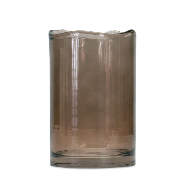 Melrose Decorative Wavy Glass Vase 8"H
