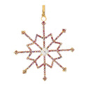 Melrose Jeweled Metal Snowflake Ornament (Set of 12)