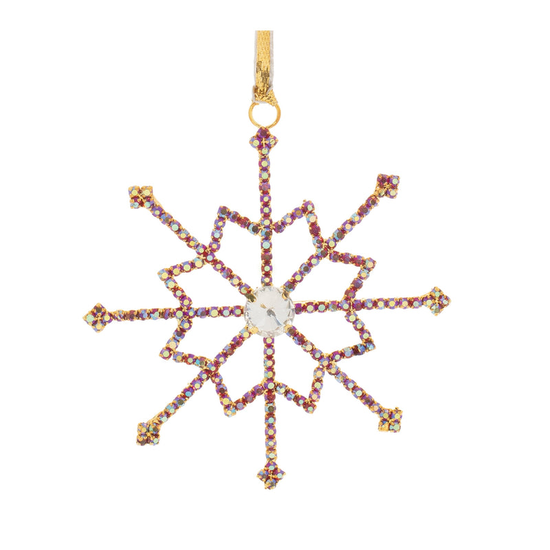 Melrose Jeweled Metal Snowflake Ornament (Set of 12)