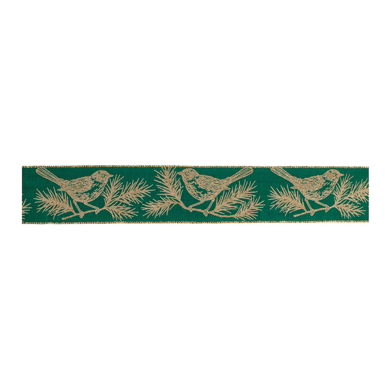 Melrose Chickadee Bird Pine Ribbon (Set of 2)
