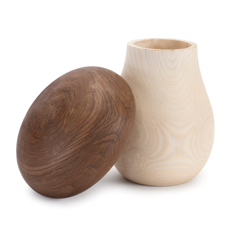 Melrose Wood Mushroom Box Decor (Set of 2)