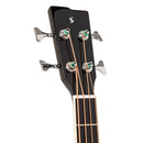 Stagg Jumbo Acoustic-Electric Bass Guitar with Cutaway – Black – SA40BASS ACE-BK