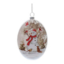 Glass Snowman and Cardinal Bird Ornament (Set of 12)