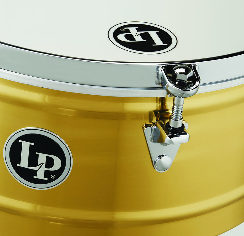 Latin Percussion LP6514-B 14" Brass Banda Drumset Timbale with Mount