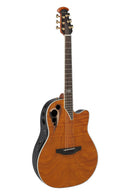 Ovation Guitar Celebrity Elite E-Acoustic Deep Contour CDX40P-FM Amber Flame