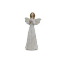 Melrose Beige Floral Etched Angel Figurine (Set of 3) Multicolor