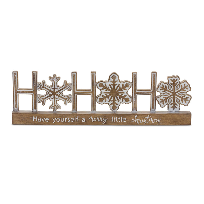 Melrose Ho Ho Ho Tabletop Sentiment Sign (Set of 2)