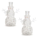 Melrose LED Snowman Snow Globe (Set of 2)
