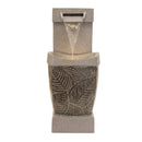 Melrose Leaf Etched Stone Fountain 27"H