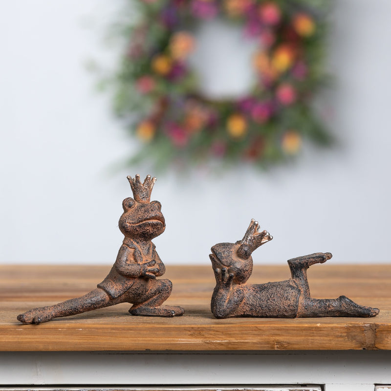 Melrose Royal Lounging Frog Figurine (Set of 6)