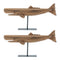 Melrose Pine Wood Whale Sculpture (Set of 2)