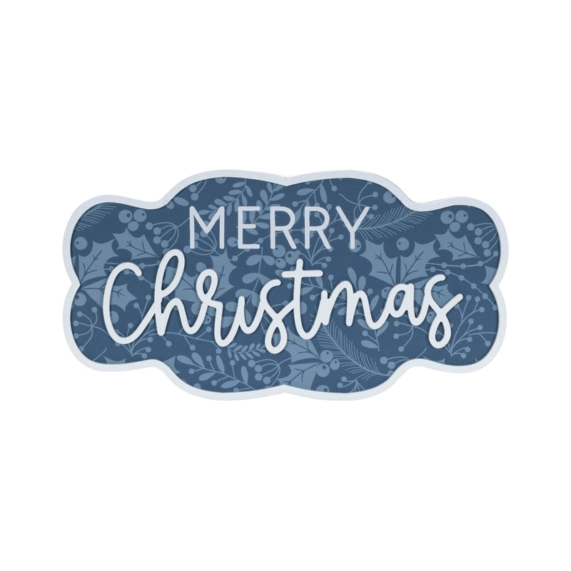 Melrose Wood Christmas Sentiment Sign (Set of 2)