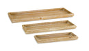 Melrose Natural Wooden Nesting Tray (Set of 6)