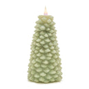 Melrose Glittered Pine Tree Candle 8"H