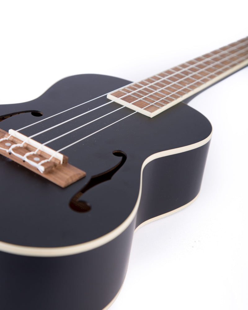 Bamboo Violin-Style Concert Ukulele 23″ - Black - U23‑VIO‑BK
