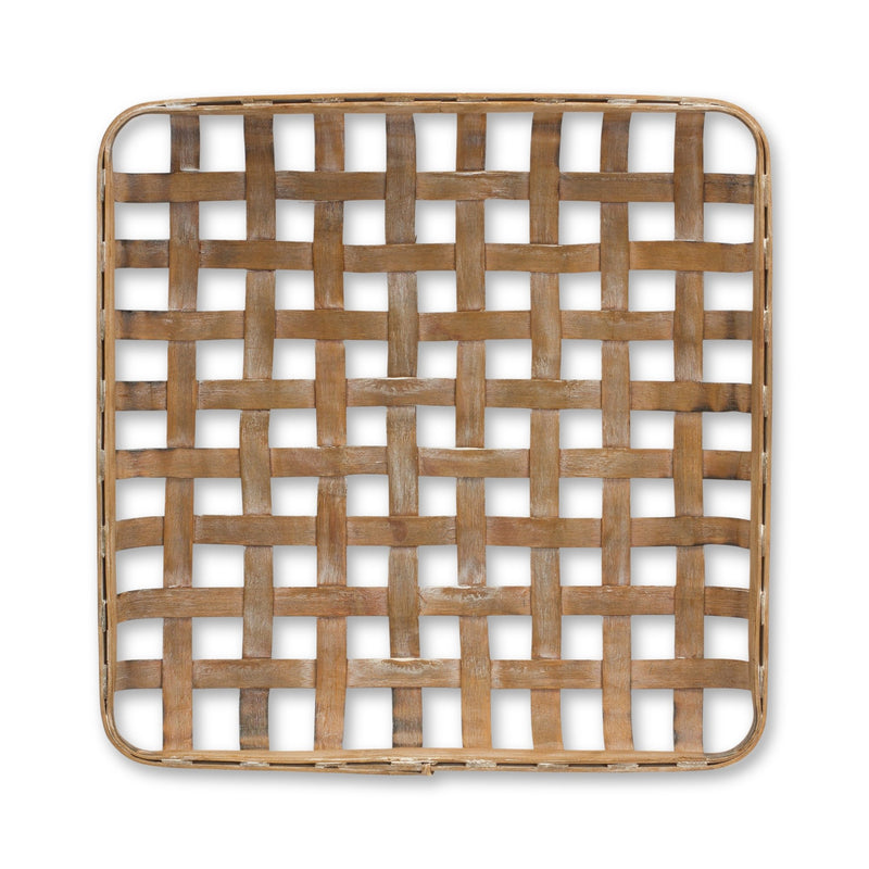 Melrose Square Bamboo Basket Tray (Set of 2)