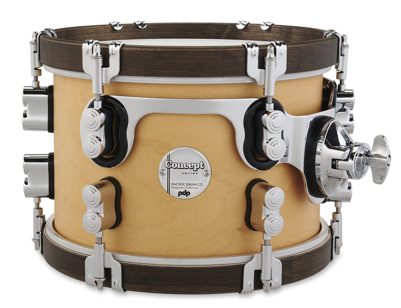 PDP PDCC0710STNW Concept Classic 7x10" Tom - Natural Stain w/ Walnut Hoops