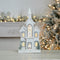 Melrose LED Flocked Wooden Church 22"H