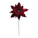 Melrose Glittered Poinsettia Flower Stem (Set of 6)