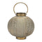Melrose Punched Metal Candle Holder 11.5"H Bohemian & Eclectic Copper  Green