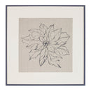Melrose Framed Poinsettia Print Under Glass 20"SQ
