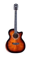 Washburn Comfort Auditorium Cutaway Acoustic Electric Guitar - Cognac Sunburst