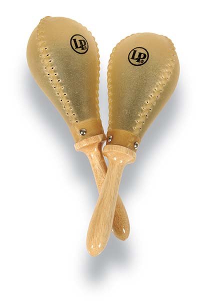 Latin Percussion LP395 Rawhide Maracas - Natural Rawhide Shells